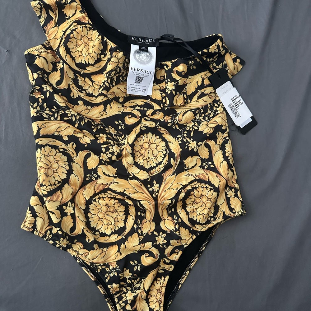 Versace Black and Gold One Piece Swimwear - Picture 2 of 2